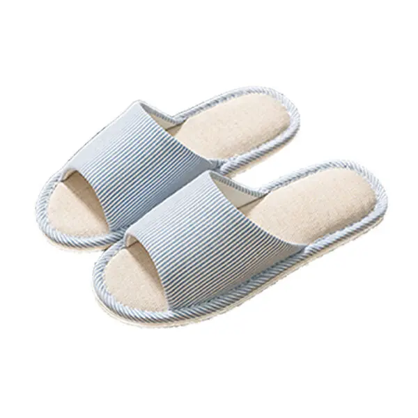 日系亞麻居家室內拖鞋