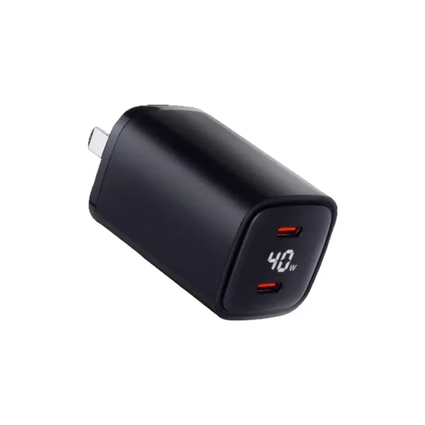 【LC科技】雙孔智能數顯40W氮化鎵快充充電器