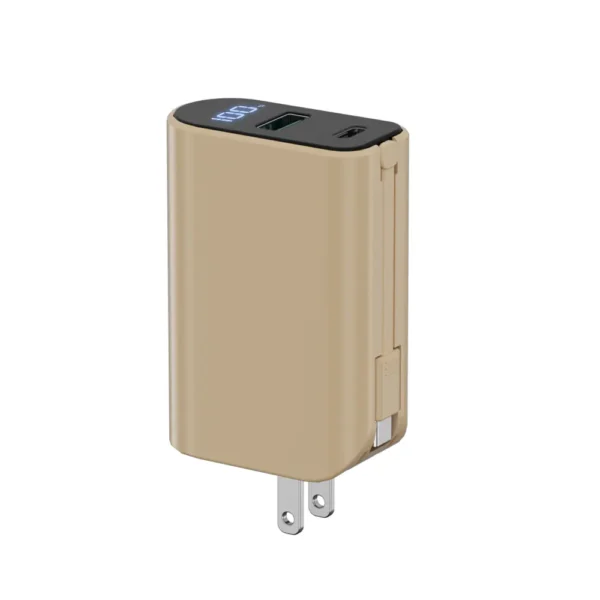 【LC科技】五合一可旋轉數顯行動電源 Lightning/Type-C