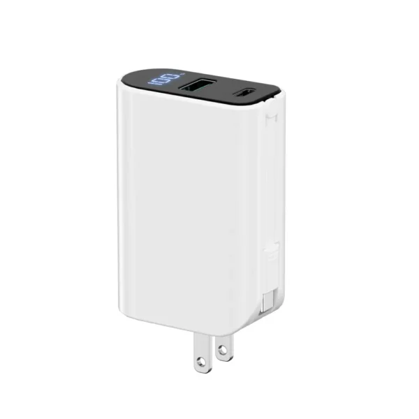 【LC科技】五合一可旋轉數顯行動電源 Lightning/Type-C